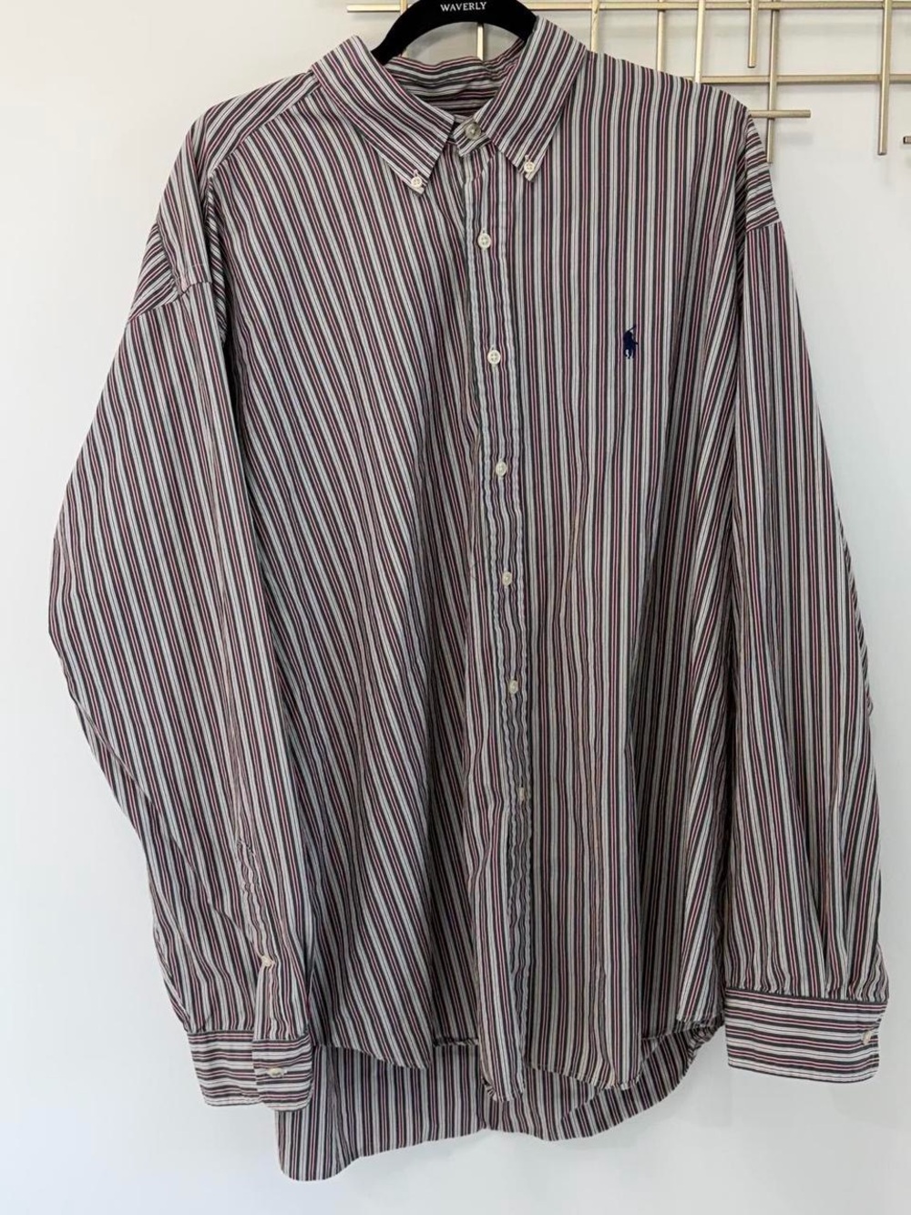 Vintage Ralph Lauren Men's Button-Down Stripe Shirt